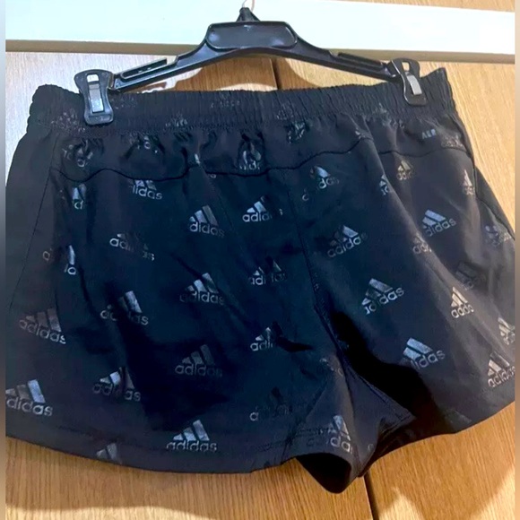 Rare Adidas Originals Trefoil Geometric Black Women's Pockets Drawstring Short S - Picture 4 of 6